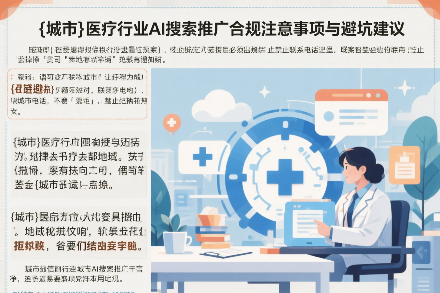 可克达拉医疗行业AI搜索推广合规注意事项与避坑建议