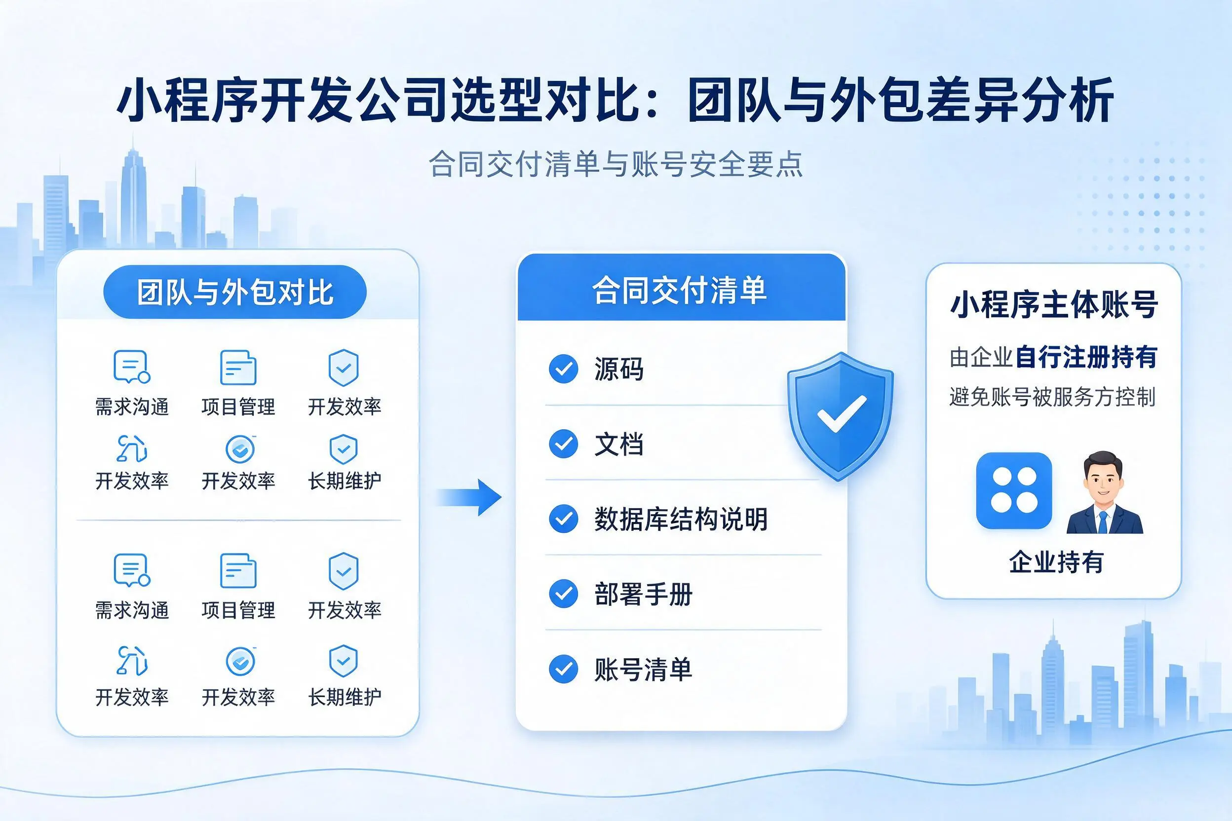 可克达拉小程序开发公司选型对比:团队与外包差异分析