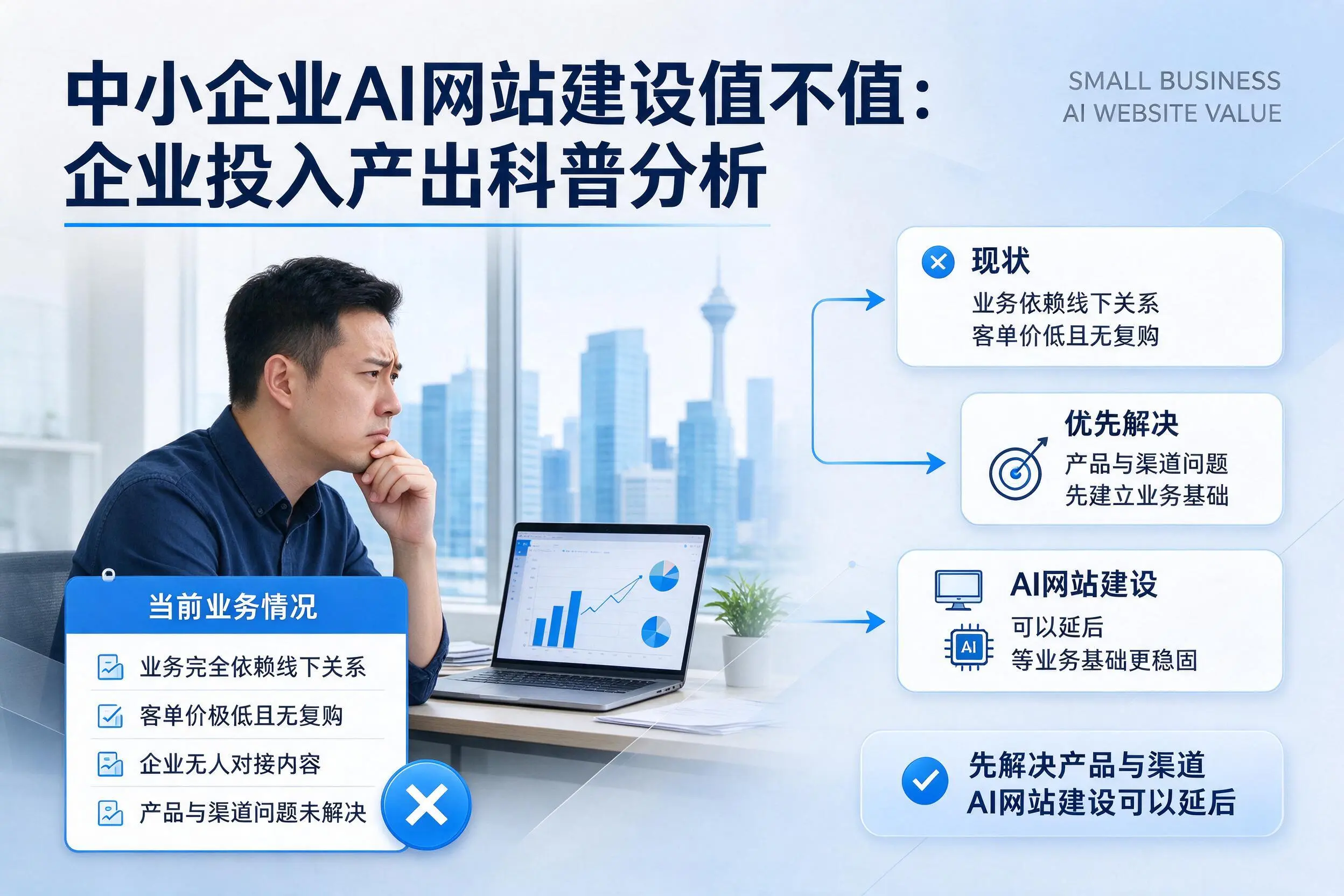 中小企业AI网站建设值不值:可克达拉企业投入产出科普分析