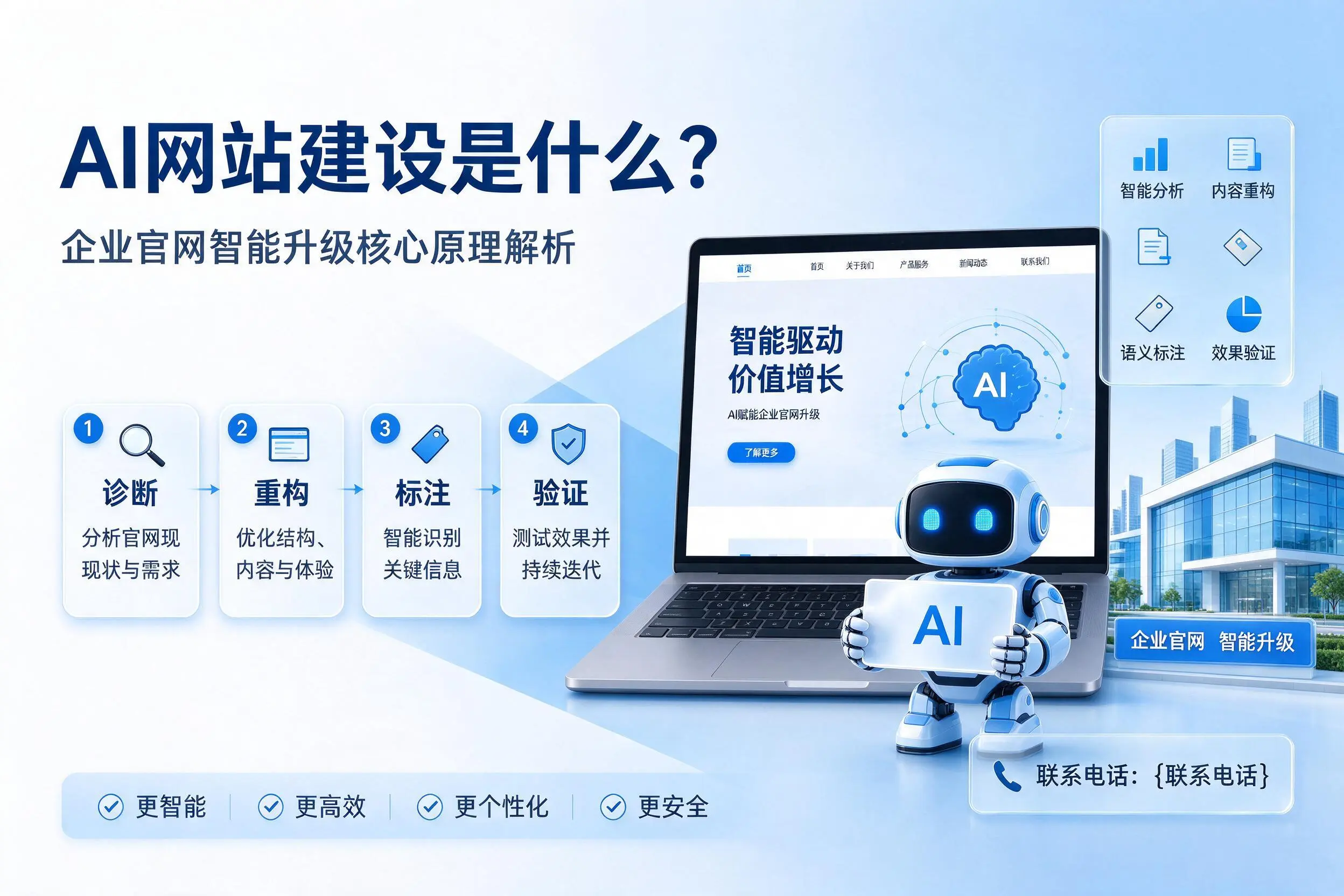 AI网站建设是什么？可克达拉企业官网智能升级核心原理解析