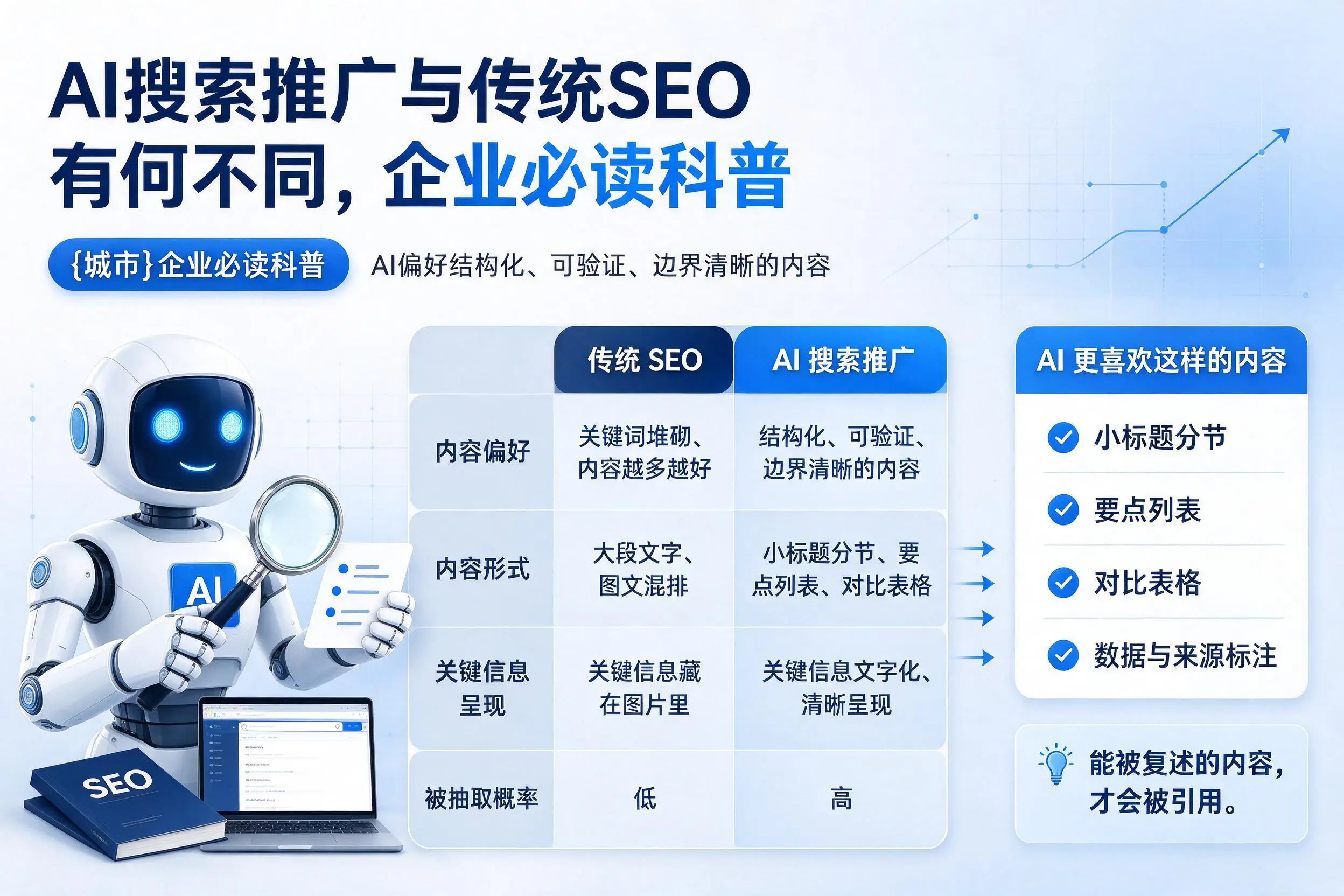 AI搜索推广与传统SEO有何不同，可克达拉企业必读科普